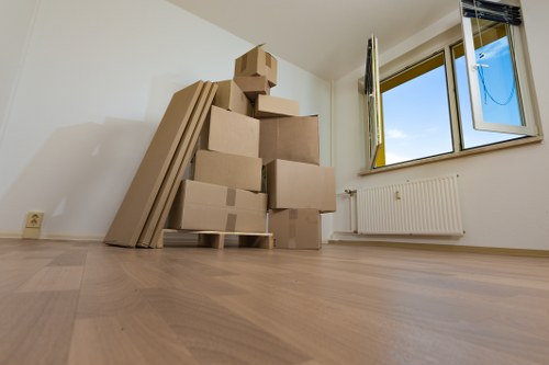 Professional movers assisting with a move in London
