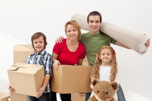 Modern moving truck with security features
