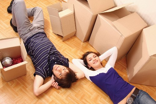 Professional movers handling a move